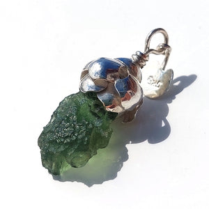 Moldavite Flower pendant